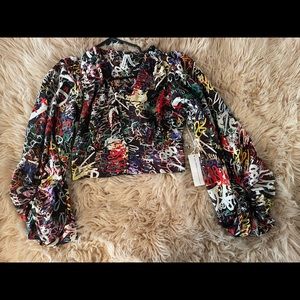 Shirt wide arms colorful print medium